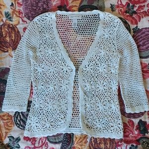 Chrochet Daisy Cardigan size M (cream)